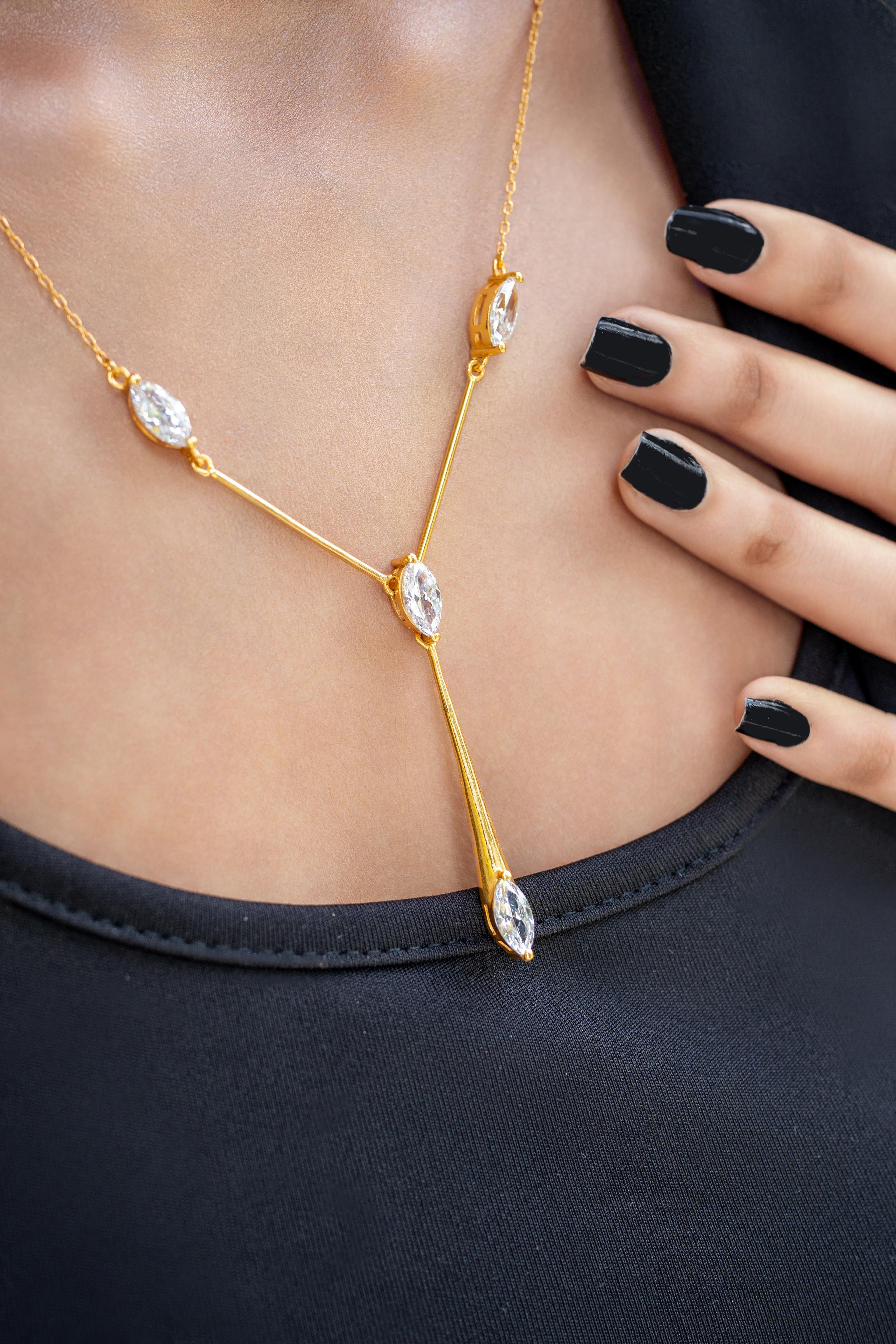 Elongated Lariat Necklaces
