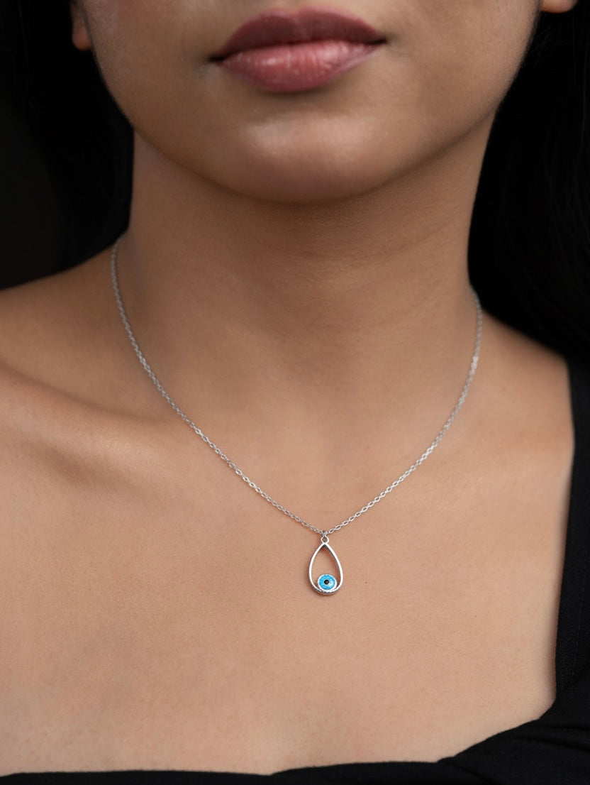 Teardrop Evil Eye Necklace