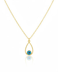 Teardrop Evil Eye Necklace