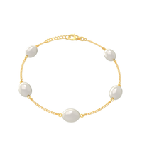 Celeste Pearl Chain Bracelets