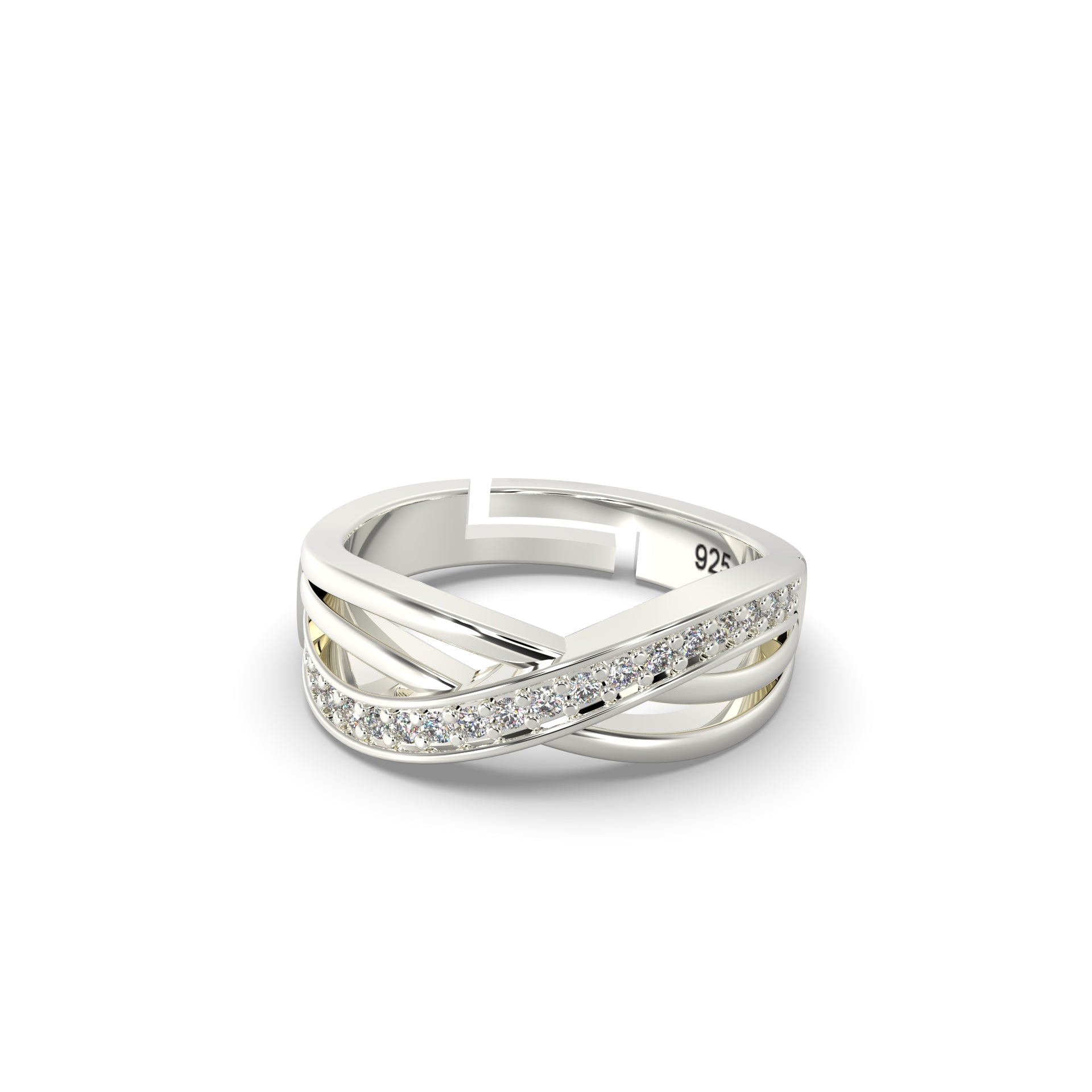 Crossover Zirconia Rings
