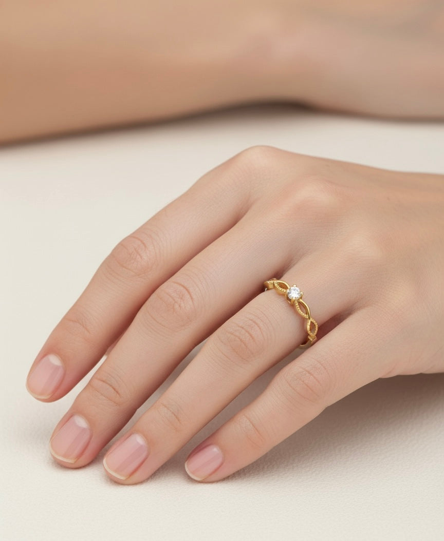 Twine Solitaire Ring