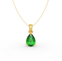 Emerald Teardrop Necklaces