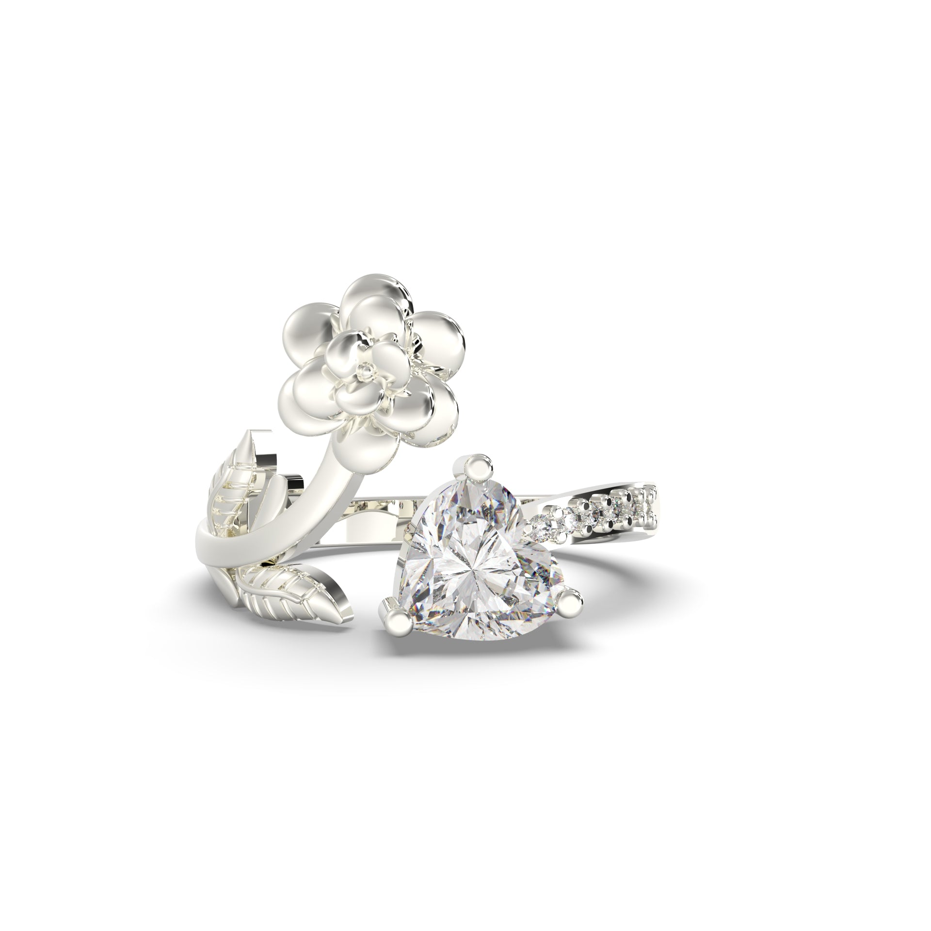 Rose Heart Sparkle Ring