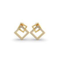 Duo Crystal Square Studs